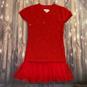 Justice red sweater dress